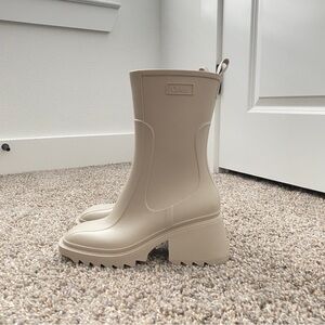 Chloe Betty Rain Boots Nomad Beige Size EU40 / US 9-9.5